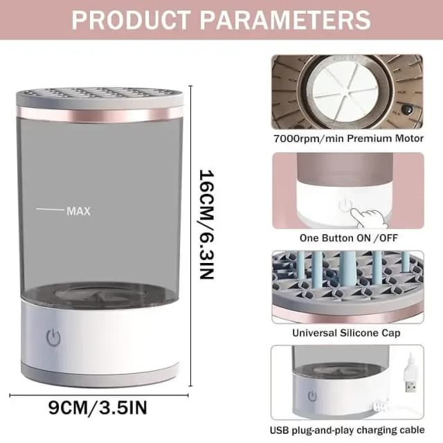 SAJEES Clean and Sanitized Makeup Brush Cleaner - Efficient Tool for Maintaining Your Brushes - Ideal Accessory for Makeup Lovers