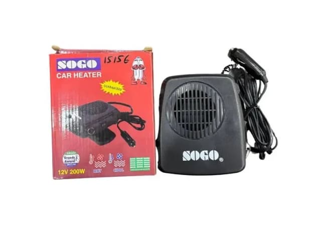 Sogo 12V Portable Car Heater for Quick Warming and Defrosting