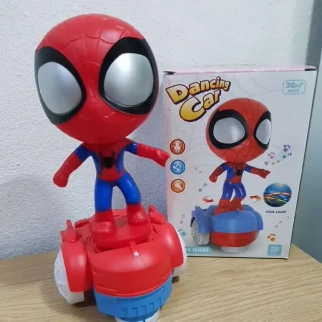 Dancing  Spider-Man With Colorful car For Kids