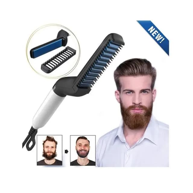 Electric Beard Straightener for Men - Quick Styling Comb for Professionals