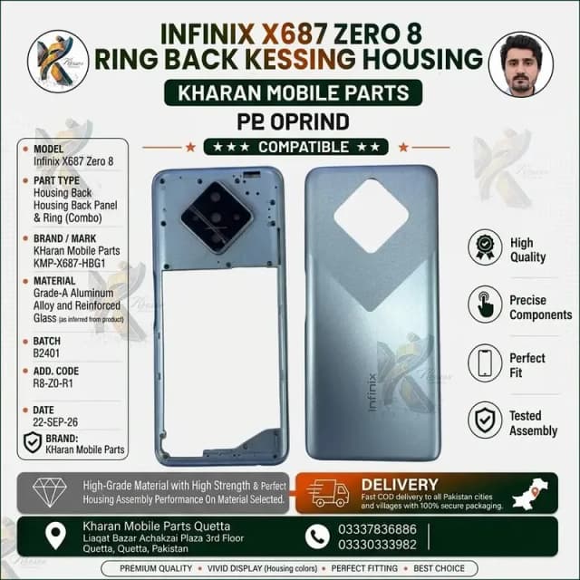 Infinix Zero 8 X687 Ring Back Housing