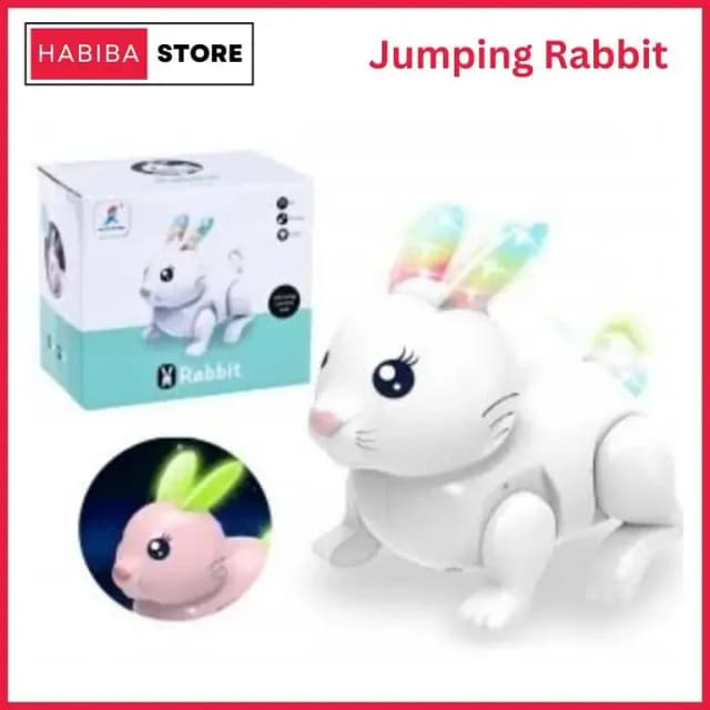 Jumping Rabbit Toy for Kids | Bouncing Bunny with Music & LED Lights | Fun Electric Rabbit Toy for Boys & Girls | Best Gift for Boys Girls