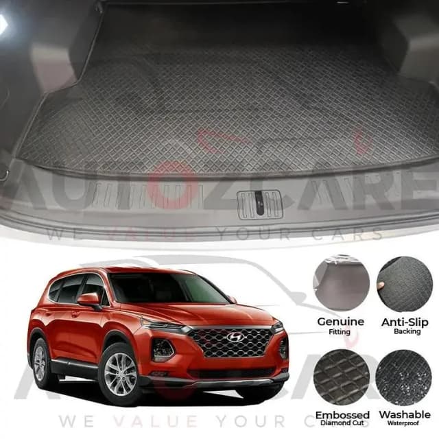 Hyundai Santa Fe China Rexine Custom-Size Trunk Mat - Model 2019-2025