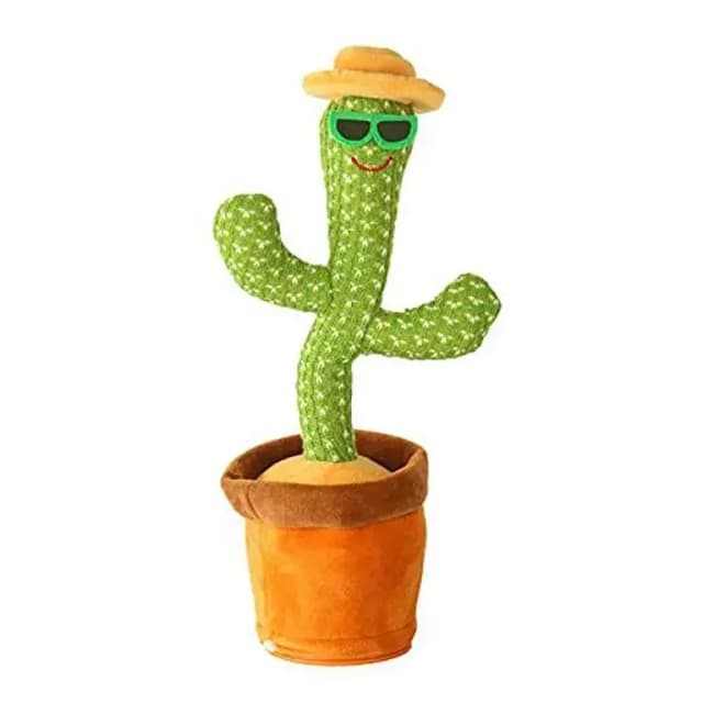 Zayraz Plush Dancing Cactus with Recording, Electronic Toy Singing and Dancing Cactus - Educational Plush Toy with 10 Songs for Kids' Play and Home Decor