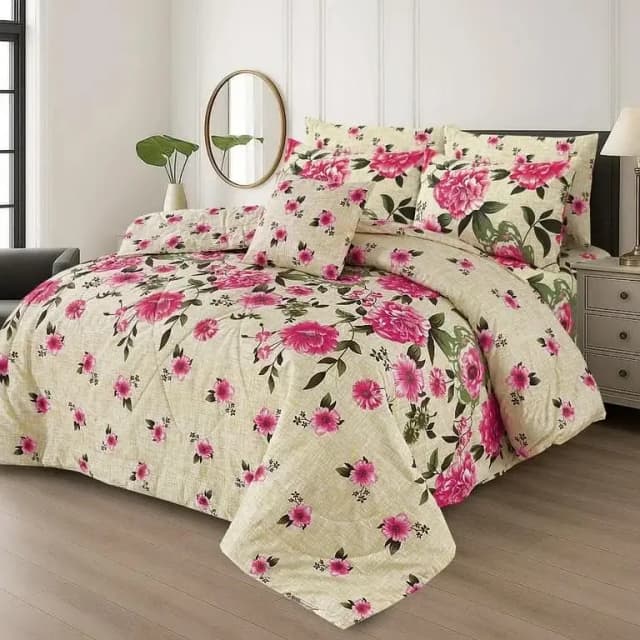 Double Bedsheet King Size 100% Cotton 3 Pcs Set    |     ڈبل بیڈ شیٹ کنگ سائز 100٪ کاٹن 3 پیس سیٹ