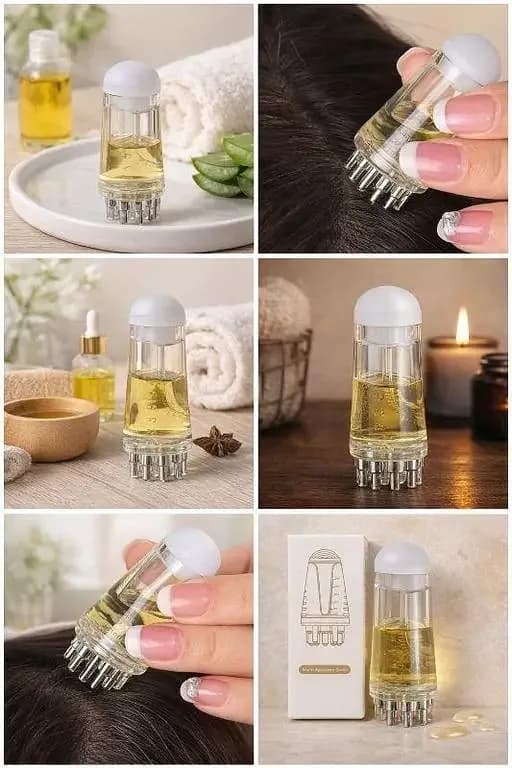 Hair Oil Applicator Bottle with Roller – Brand New