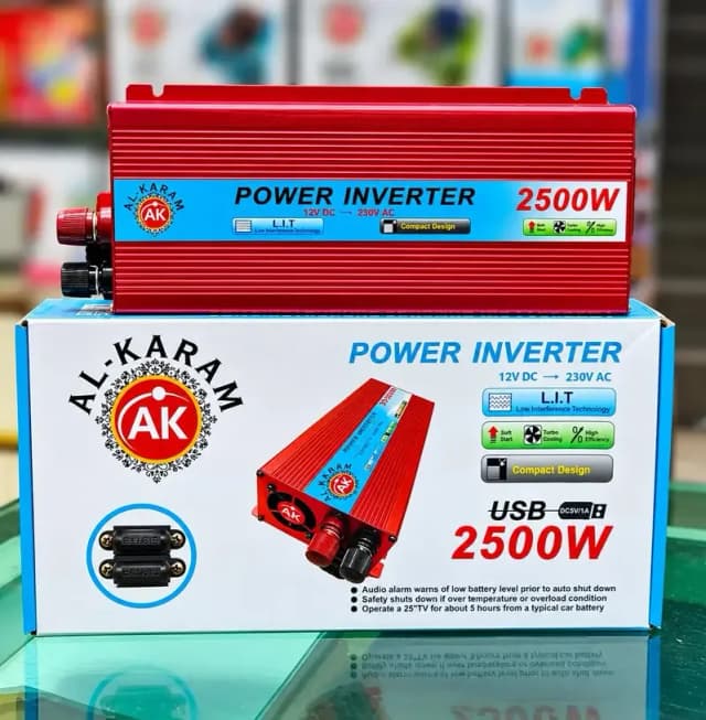 2500W Power Inverter, DC 12V TO AC 220V (AL-KARAM) Power Supply