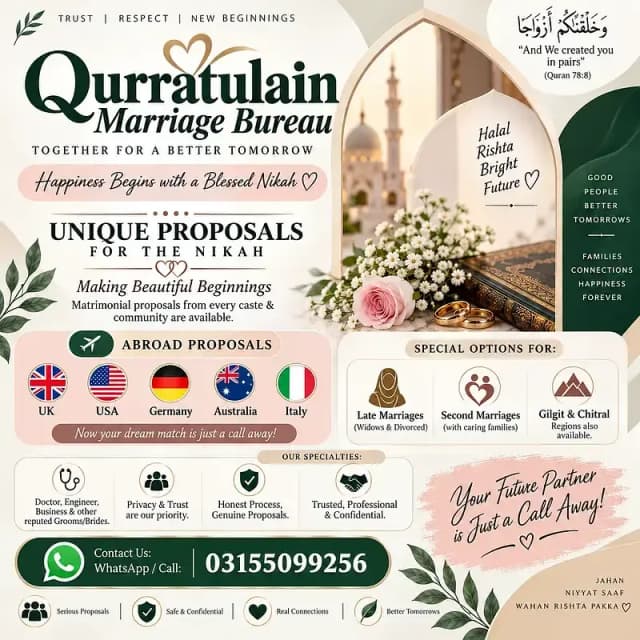 Marriage Bureau/Abroad/Proposals/Online Rishta/Match Maker/shaadi