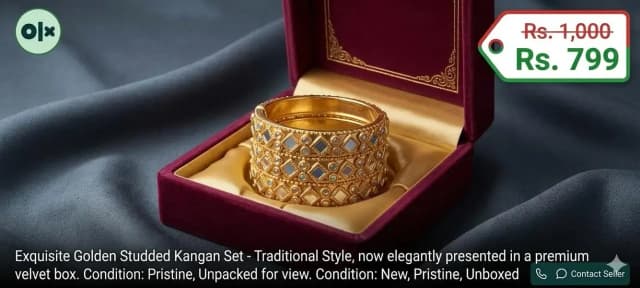 Golden Kangan Set – Traditional Stylish Design