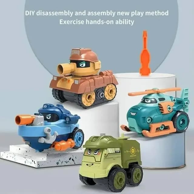 DEOXY DIY Military Vehicle Construction Toy Set for Kids with Screwdriver