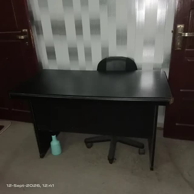 Office table and chair