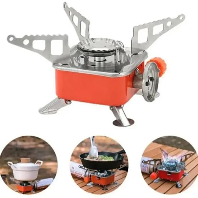 Outdoor Camping Tourist Burner Big Power Gas Stove Cookware Min Portable Furnace Picnic Barbecue Tourism