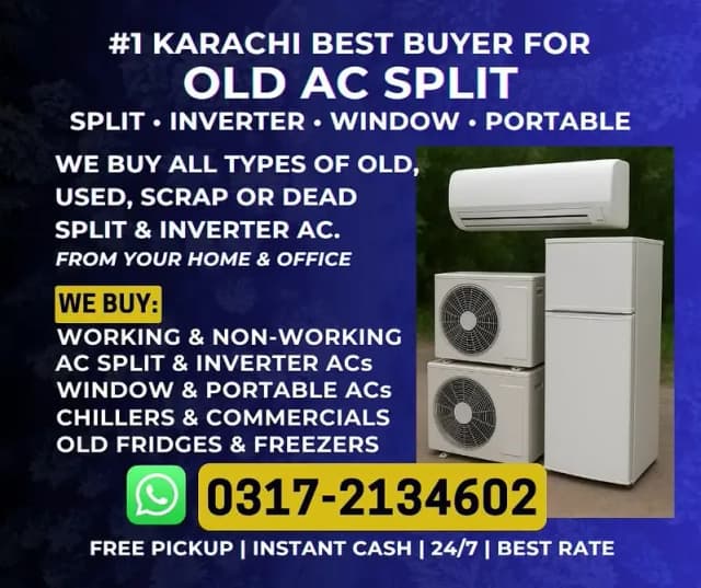 We Buy Old & Dead ACs (Split & Window)