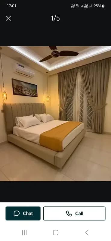 Par Day and short Time One and Two BeD Room appaertment Available Bahria Town Phase 4 and 6 Empire Heights 2 family apartment any time available