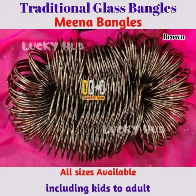 Meena Bangles and Meeny Wali Bangles - Traditional Glass Bangles for Girls and Women in Various Sizes