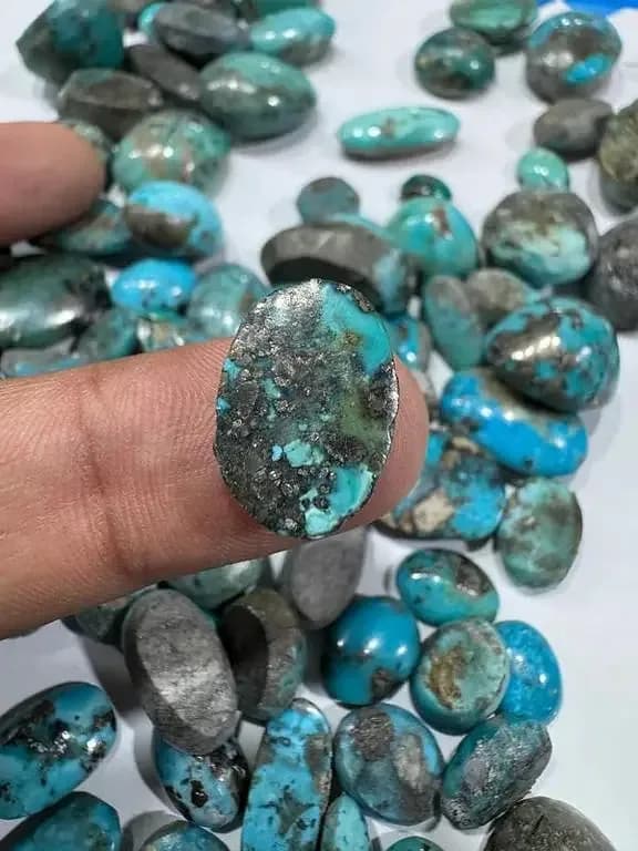 Original Shajri Feroza Turquoise  10.2 Carat (≈2g | 17.4×12.2mm)  Pakistan Natural Premium Healing Crystal Gem  Certified 2025 Lab Test  Best Quality Authentic Stone for Ring Pendant Jewelry 