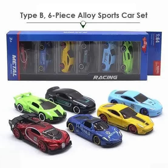 Alloy Metal Cars 6 PC Set For Kids