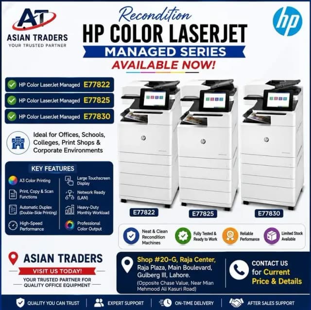 World no 1 HP E77830 color Photocopier with printer and scanner