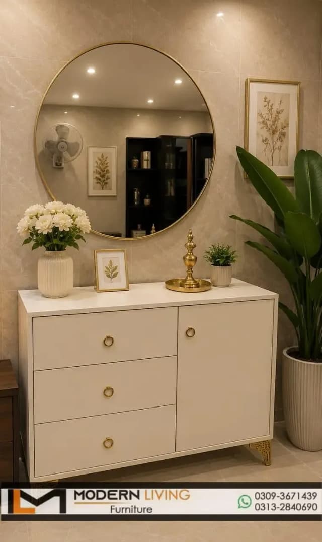 Dressing Table 3 Storage Drawers With Mirror Best Quality