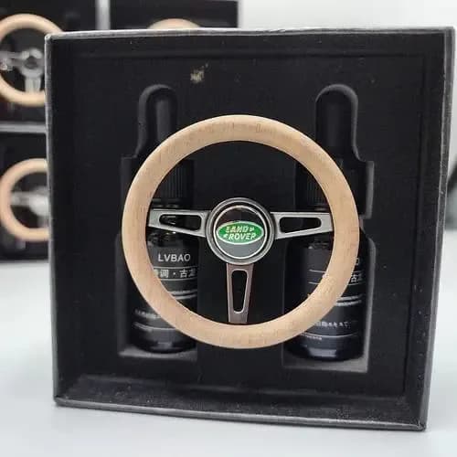 Land Rover Mini Steering Wheel Car Perfume - Long-Lasting Fragrance for AC Grill in Circle Shape