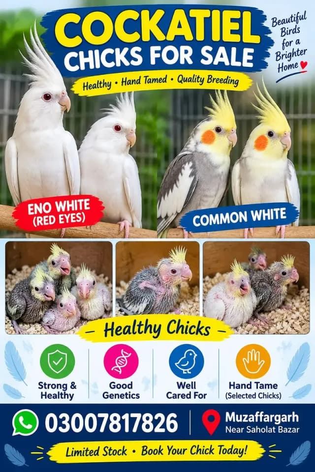 Cockatiel chicks for handtame