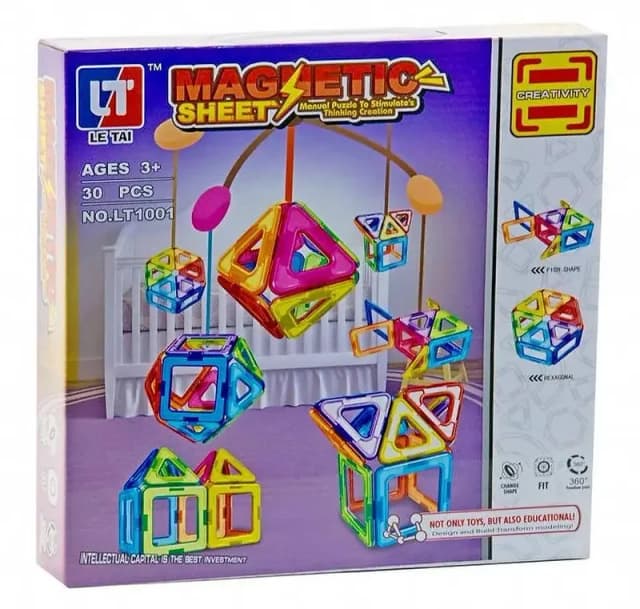 30-Piece Magnetic Building Blocks Set for Kids