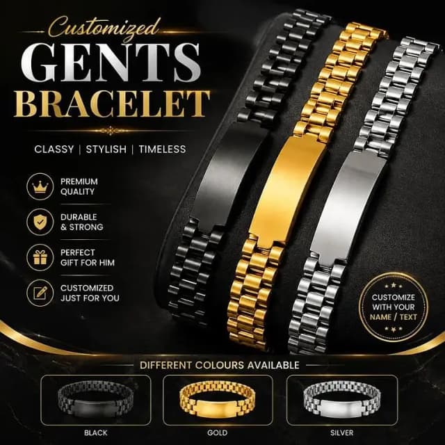 Customized Gents Bracelet for Men