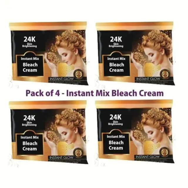 Set of 4 Instant Glow Bleach Skin Moisturizing Cream, 50g Each, Total 200g
