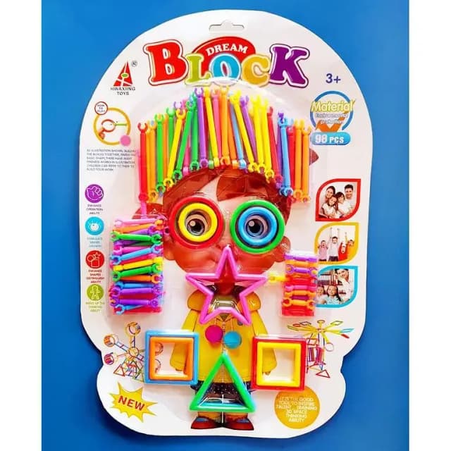 Intelligence Sticks DIY Assembly Building Blocks Toy for Toddlers - 101 Pieces Educational Set