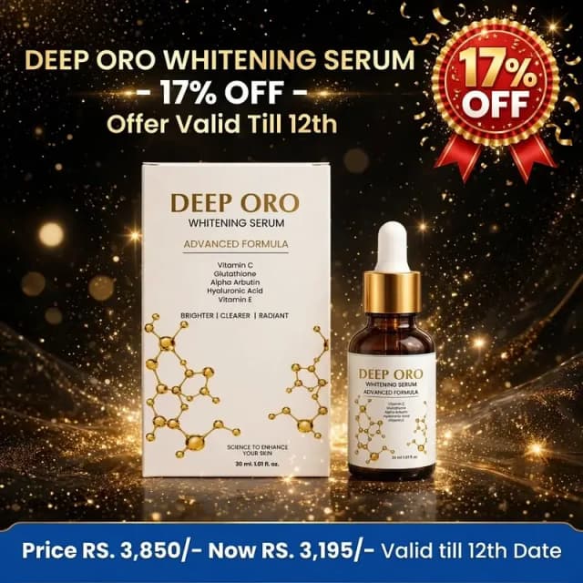 deep Oro whitening face serums 17℅ off