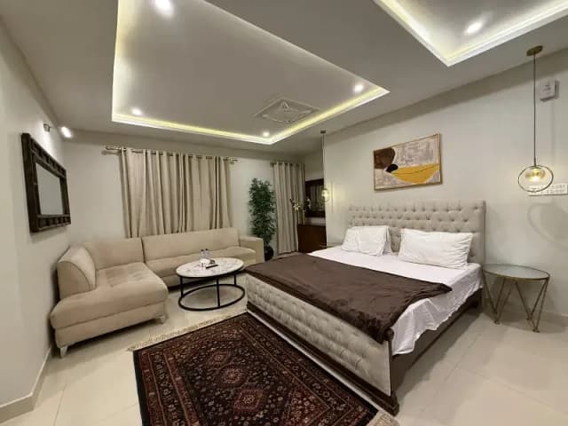 1bed ROM full furnished apartments available for short Time Bahria Town Islamabad safe and scour place family and couple allow