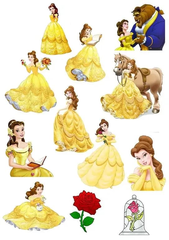Beauty and the Beast Stickers for Laptop 12 Pcs Car Bike Phone Stickers