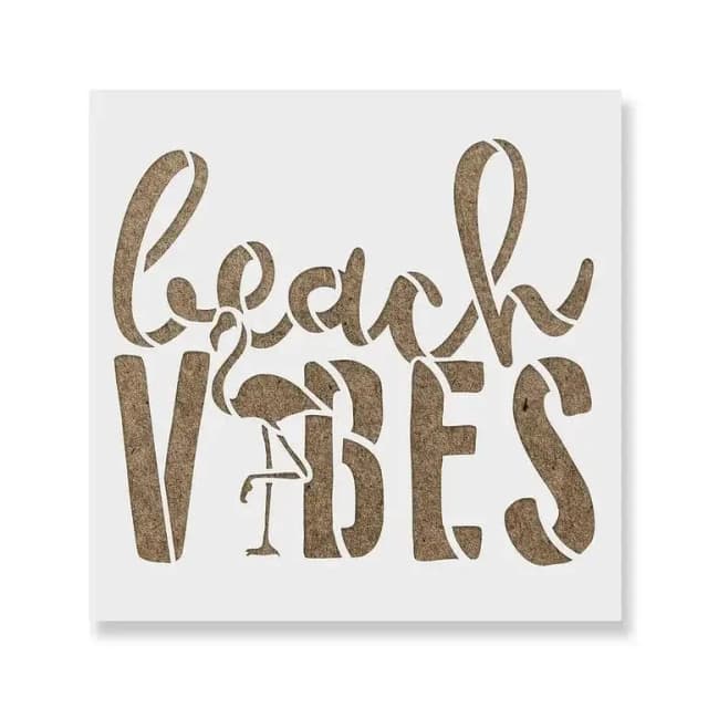 Summer Beach VibesStencil