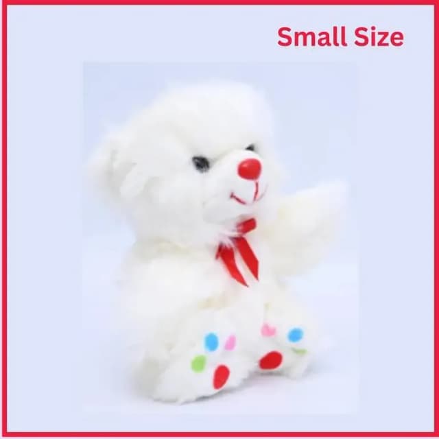 Cute Long Hair White Teddy Bear Plush Toy – Soft Fluffy Stuffed Animal Doll, Huggable Cuddly Plushie Gift for Kids, Girls, Boys & Loved Ones