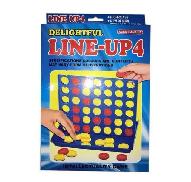 Line Up 4 Game for Two Players with Colored Coins