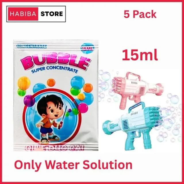 Bubble Solution Refill Liquid for Bubble Machine & Bubble Toys – Long Lasting Non-Toxic Bubble Water for Kids Outdoor Fun