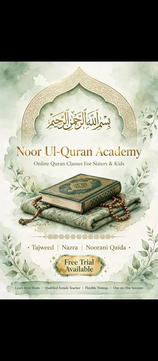 Online Female Qur'an Teacher Tajweed Nazra and Qaida