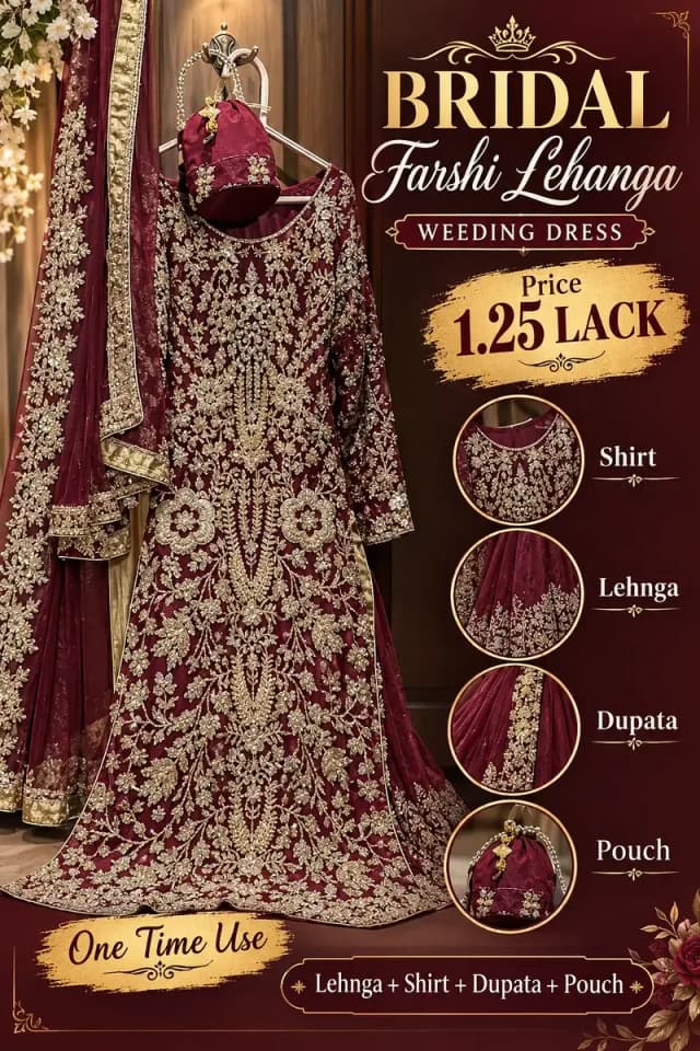 Barat farshi lehnga | bridal dress | weeding dress