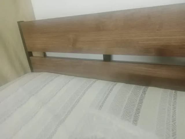 Interwood king size bed without side tables with dresser and mirror