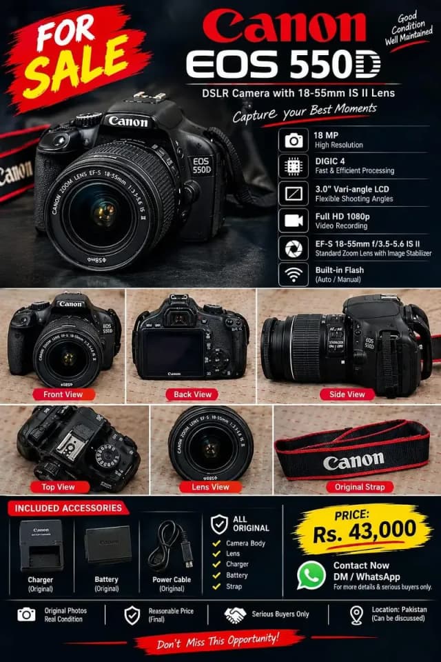 DSLR CAMERA URGENT SELL