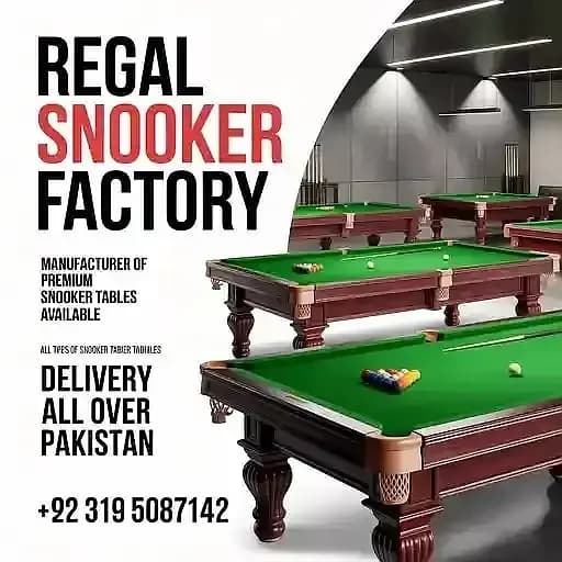 Snooker Table in Islamabad/Snooker Table All Over Pakistan/8 ball pool