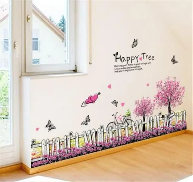 Green Flower Tree Wall Sticker by ay7267 for Home Decoration in Kids' Rooms and Baby Rooms