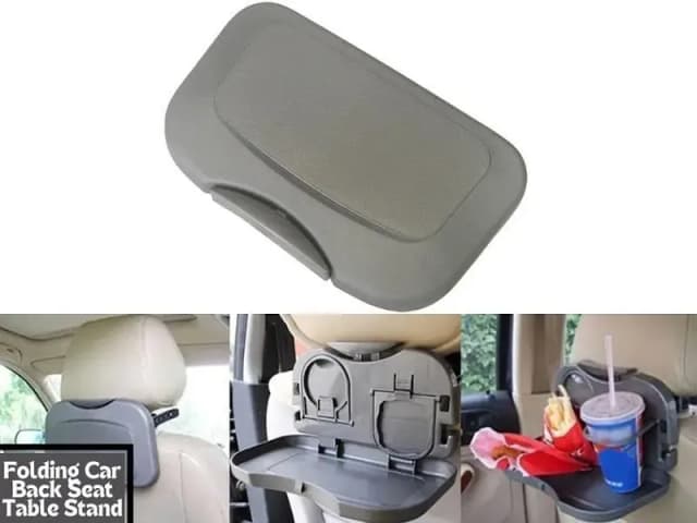 Desk Stand for Car with Cup Holder | Auto Drink and Food Tray | Back Seat Table