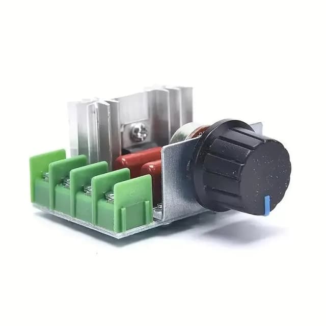 AC 220V 2000W PWM Motor Speed Controller, Metal Potentiometer Knob, Adjustable Voltage Regulator Module, AC Motor Control Board with Heat Sink, High-Efficiency Electronic Variable Speed Gover