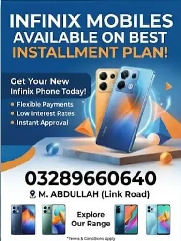 Infinix note 60  avail on installments