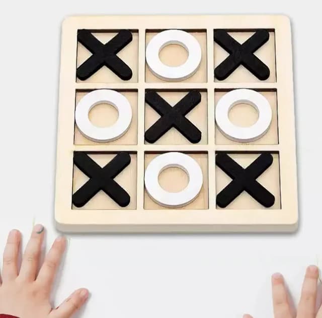 RN Tic Tac Toe Wooden Board Game - Educational Toy for Fun and Learning