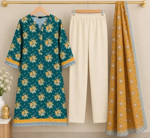 Khaddar dress