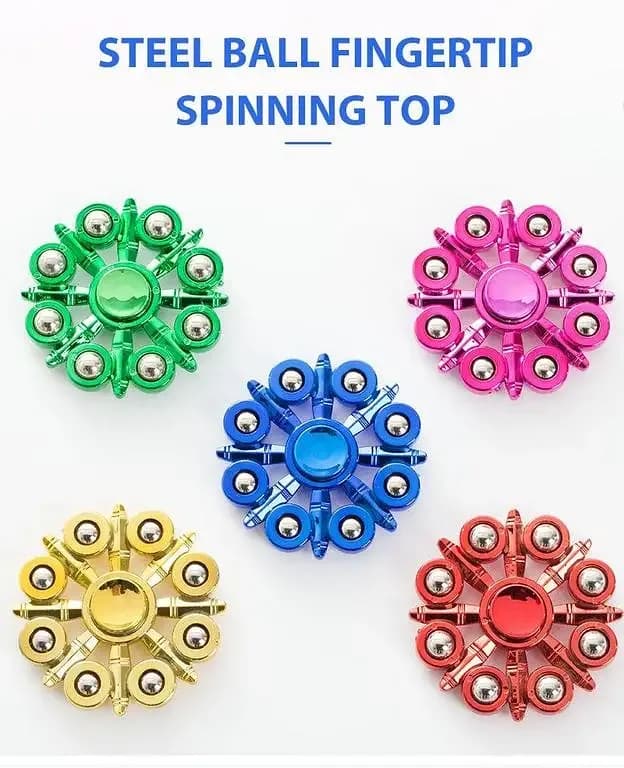 New Fidget Spinner with 8 Steel Ball ABS Bearings – Stress Relief Toy for Kids, Teens, and Adults