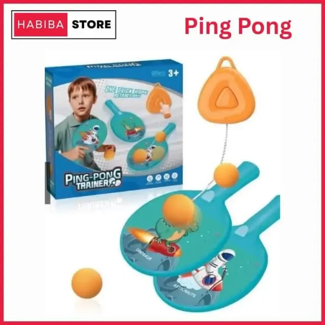 Indoor Hanging Ping Pong Trainer Toy for Kids – Table Tennis Practice Set, Reflex Training Ball, Fun Sports Game