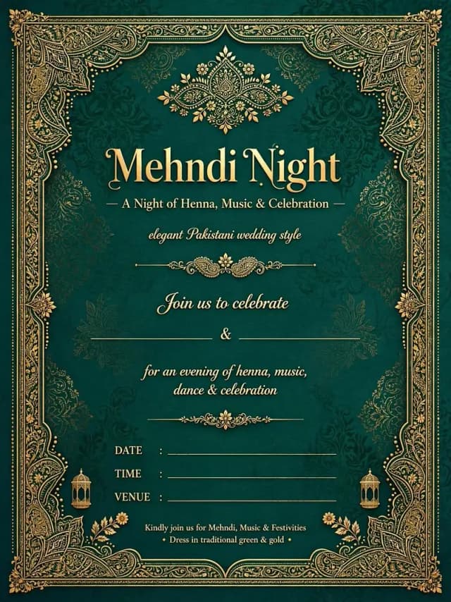 Royal Mehndi Cards - Baraat Walima Cards Printing Rs 30 Peshawar
